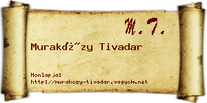 Muraközy Tivadar névjegykártya
